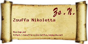 Zsuffa Nikoletta névjegykártya